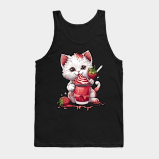 Cat Strawberry Pajamas Tank Top